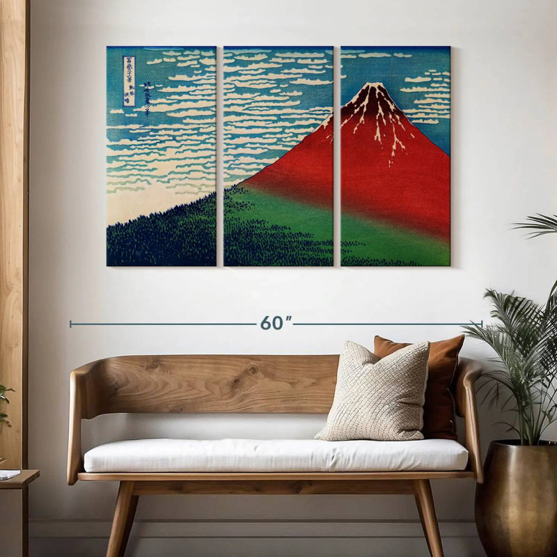 Fuji par temps clair, H 32 po x l 50 po