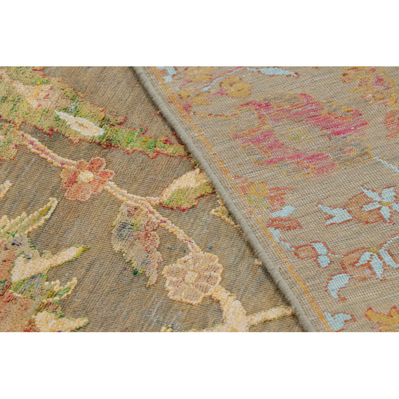 Rug & Kilim’S Persian Tabriz Style Rug In Beige-Brown With Floral Patterns
