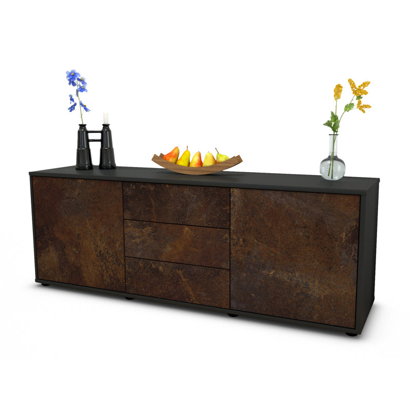 Wyble TV Stand for TVs up to 60", Rust / Matte Anthracite