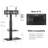 Abbing Square Universal Swivel Floor TV Stand TV Mount with Glass Base for 32 to 65 Inch Screens, Height Adjustment and Holds up to 88Lbs