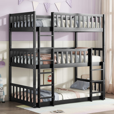 Twin Over Twin Triple Bunk Bed