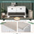 Storage Bench With Removable Basket And 2 Drawers, Fully Assembled Shoe Bench With Removable Cushion (White)