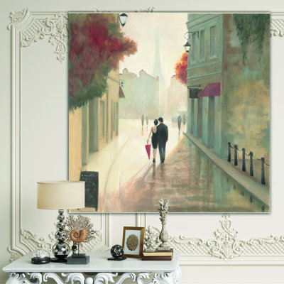 «Paris Romance Couples II», reproduction d'art sur toile tendue