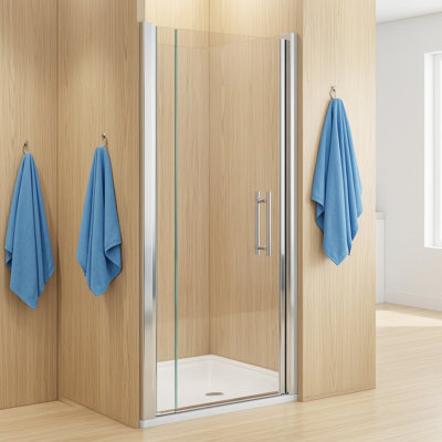 26-27.5 In.w X 68 In.h Pivot Frameless Glass Shower Door With Sgcc Certified Glass
