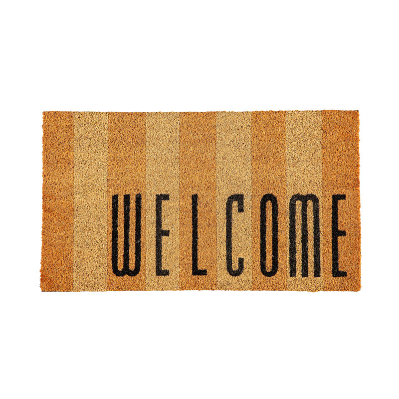 Welcome Striped Mat