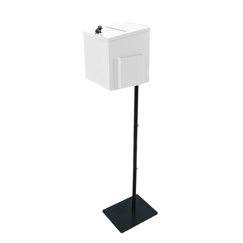 Boîte de donation en métal, Blanc