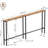 63" Narrow Console Sofa Table with Built-in Power Strip (2 AC Outlets & 2 USB Ports)
