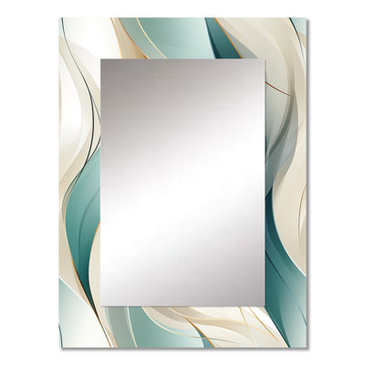 Subdued Elegance - Abstract Wall Mirror, Abstract Decorative Mirror, Printed Metal Art
