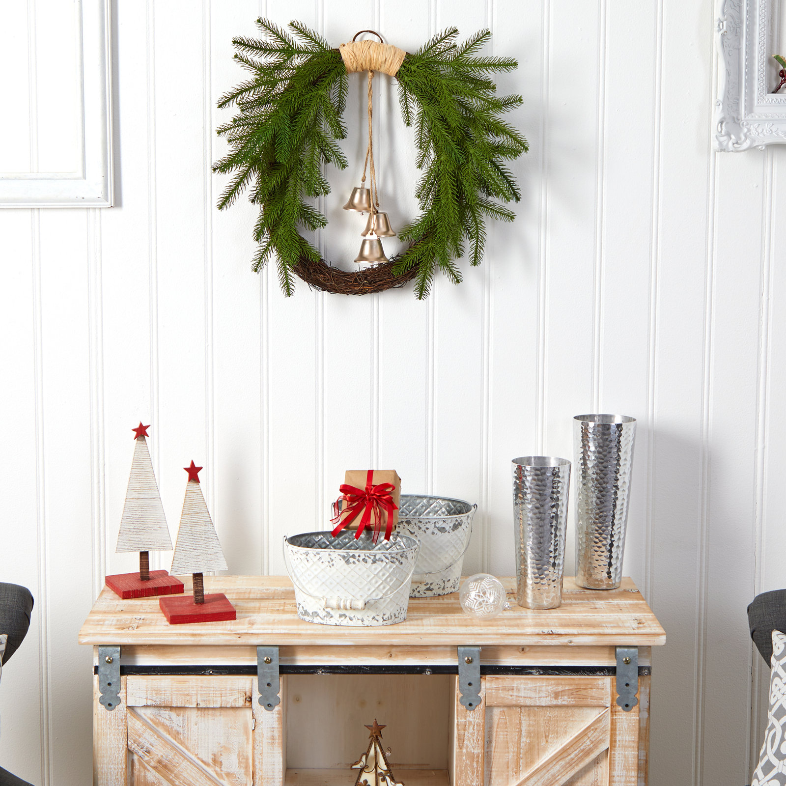 24'' Faux Pine Wreath