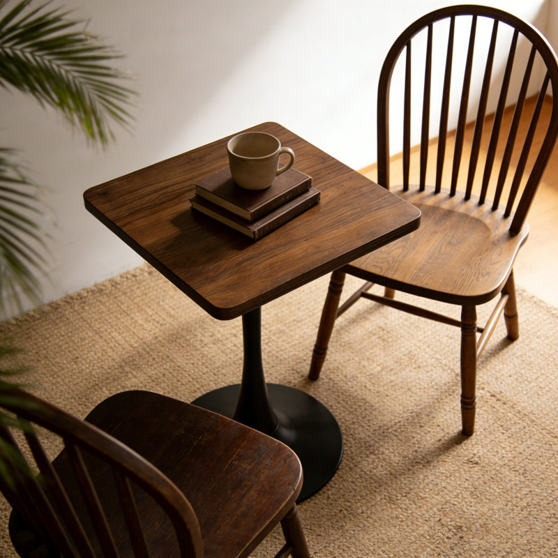 Table bistro carrée 23,6 po Mid-Century