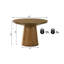 Table de bout ronde en bois 22 po avec base piédestal, table d'appoint moderne au fini noyer