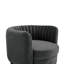 Fauteuil demi-tonneau pivotant en velours Catalin-675544440