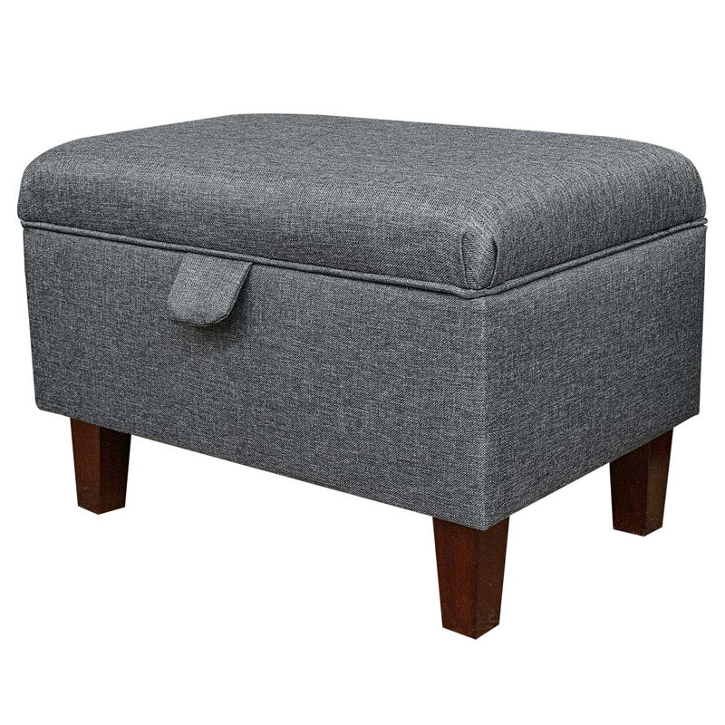 50.8cm Wide Rectangle Solid Colour Footstool Ottoman with Storage