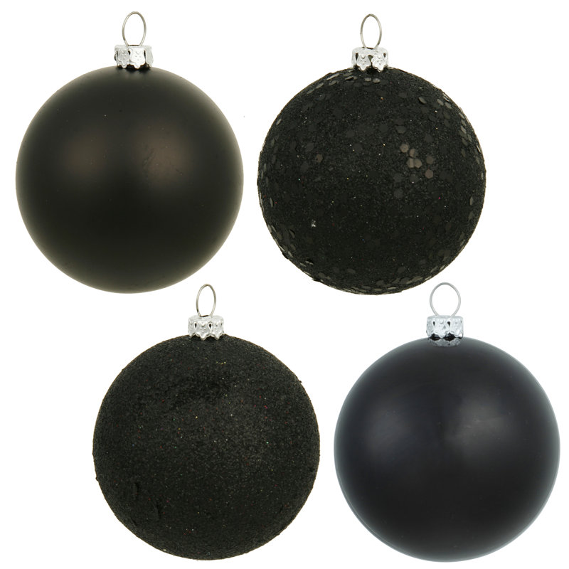 Ornement boule Vickerman, 6", Noir, 4