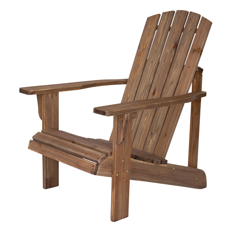 Caenas Outdoor Adirondack Chair, Rustic Wine