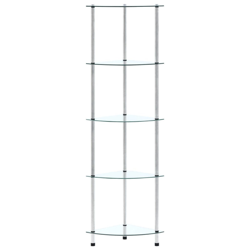 Sisco 30cm W Metal Shelving Unit, Transparent