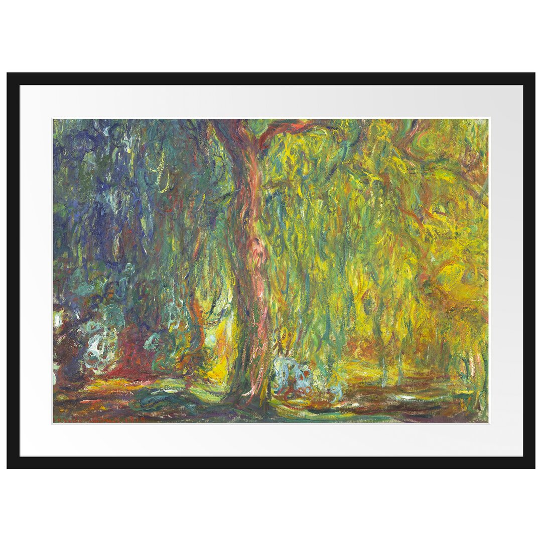 Gerahmter Kunstdruck Weeping Willow von Claude Monet