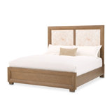 Portrait Panel Bed With LED Lights - Sienna Brown