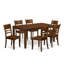 Ensemble de table et chaises de cuisine 7 pièces comprenant une table de salle à manger rectangulaire avec rallonge papillon et 6 chaises de salle à manger, 36 x 66 pouces, espresso-20548997-127273674-131121763