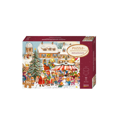 Korsch Jigsaw Puzzle Advent Calendar - Christmas Market (500 pcs)