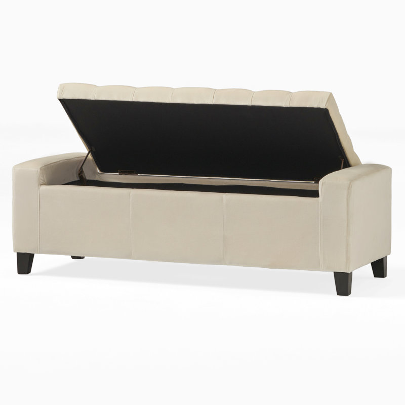 Banc de chambre à coucher Banc de rangement pour chambre, Ivoire ivoire