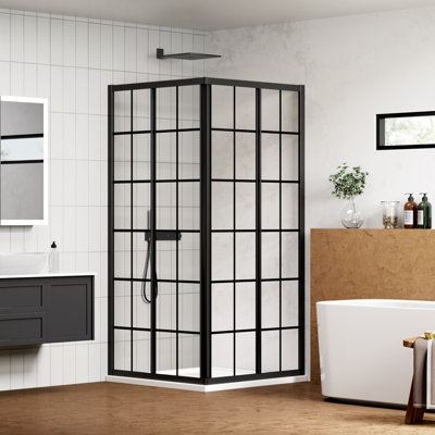 36 po X P 72 po Cabine de douche de coin H Verre transparent
