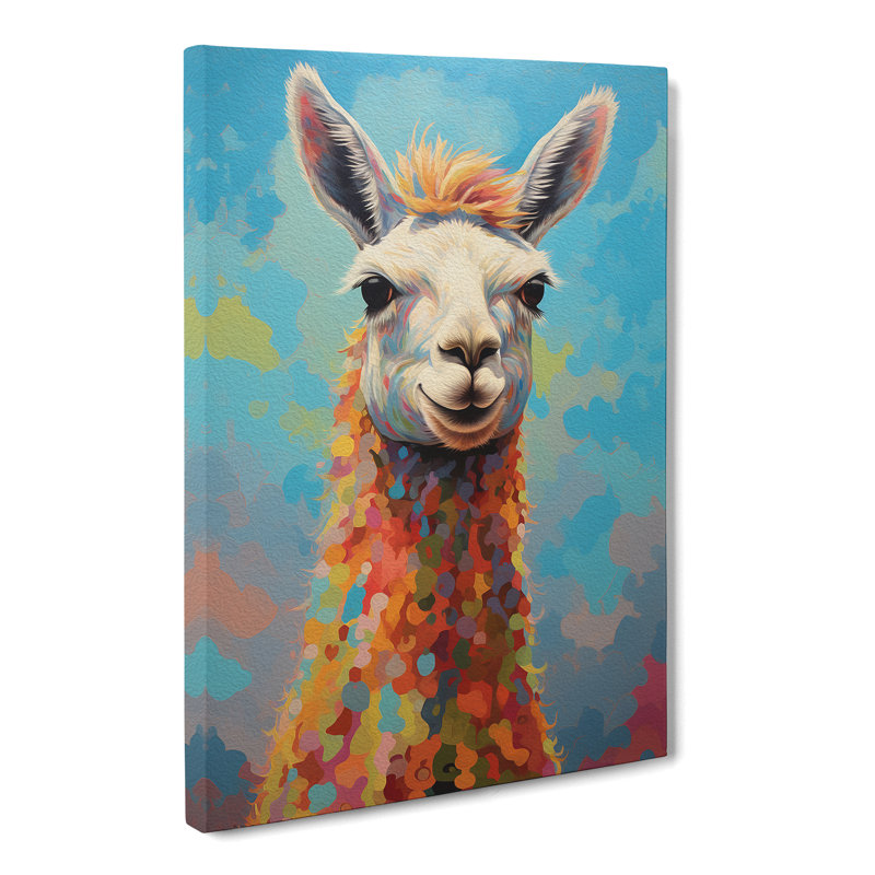 Llama Informel No.2 - Wrapped Canvas, 76cm H x 50cm W x 3cm D