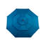 Parasol automatique en aluminium à 3 niveaux de 10 pi - auvent bleu foncé, pratique pour une utilisation extérieure dans le patio et la piscine