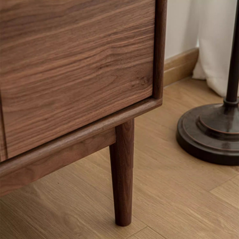Buffet minimaliste en bois massif, H 35,43 po x l 62,99 po x P 15,75 po