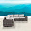 Ensemble de conversation d'extérieur 7 places avec sièges confortables pour quatre personnes, coussins hydrofuges et pinces emboîtables entièrement assemblés