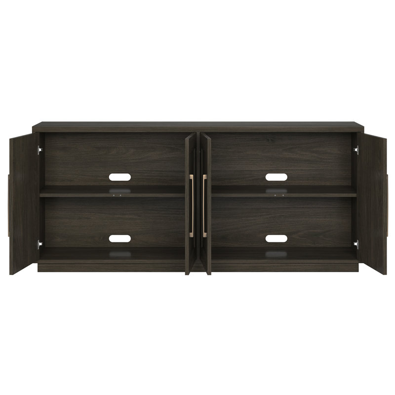 Tillman 68" Rectangular Buffet Table in Alder Brown, Alder Brown