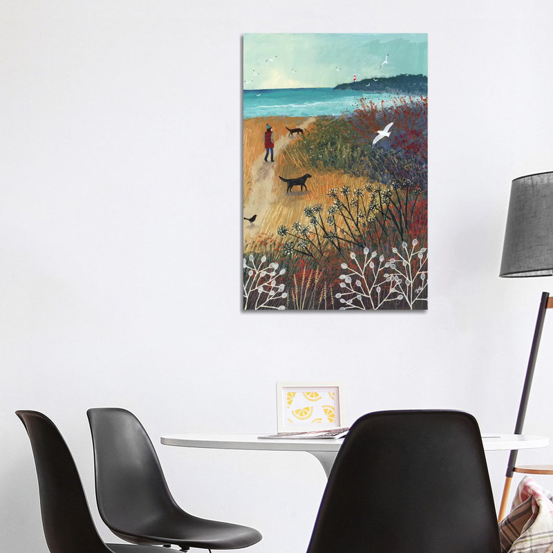 Walk To The Sea by Jo Grundy - Wrapped Canvas Painting, 101.6 cm H x 66.04 cm W x 1.91 cm D