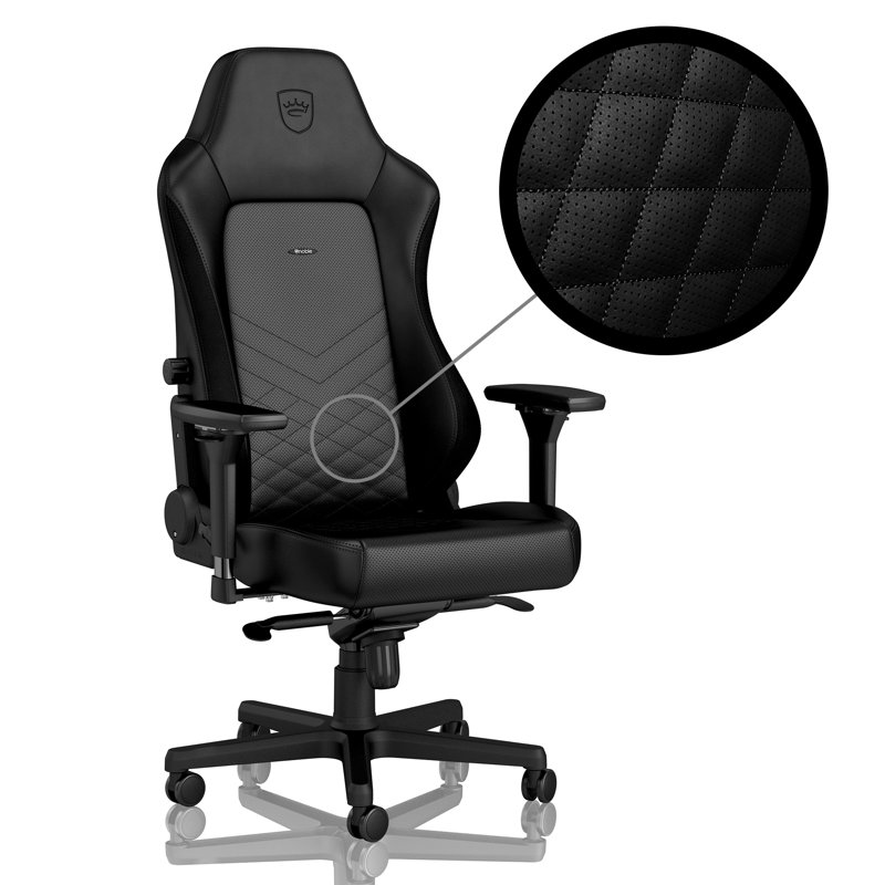 Noblechairs Adjustable Reclining Ergonomic Swiveling PC & Racing Game Chair in Black