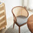 Solid wood rattan dining table set