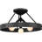 Avec 15 in. 3-Light Matte Black Contemporary Flush Mount Light