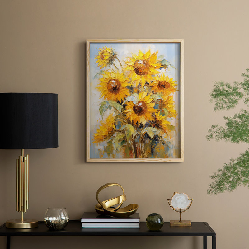 Reproduction encadrée FLORAL Series CDLIX - bois massif, H 15 po x l 12 po