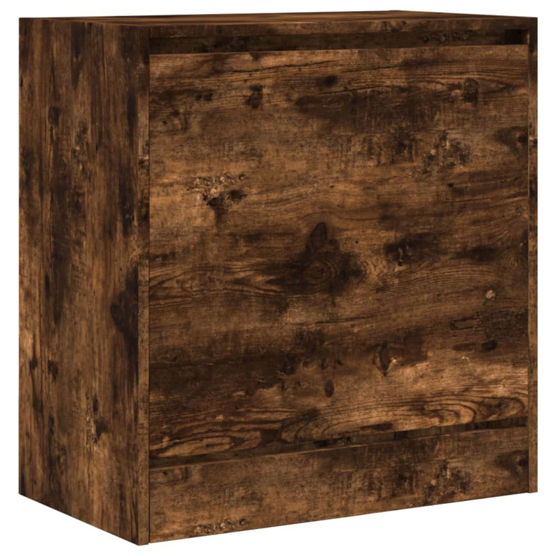 3 Pair Shoe Storage Cabinet, Smoked Oak
