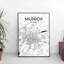 Munich City Map - No Frame Print-615955875
