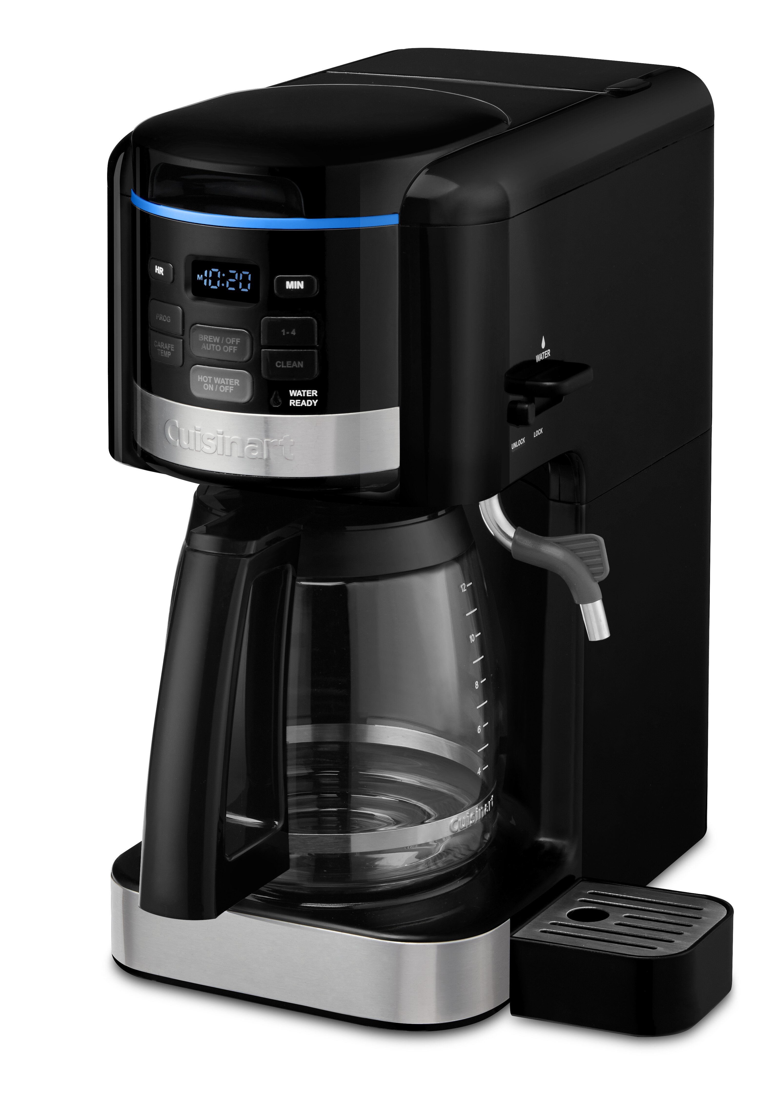 Farberware Side by Side Coffee Maker, Single Serve Plus 12 Cup Drip, Black  and Stainless coffee maker machine coffee maker