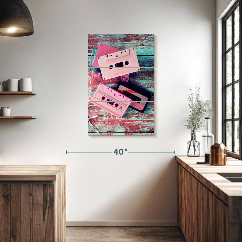 Abarca Cassette Tape And Earphones, 38" H x 24" W