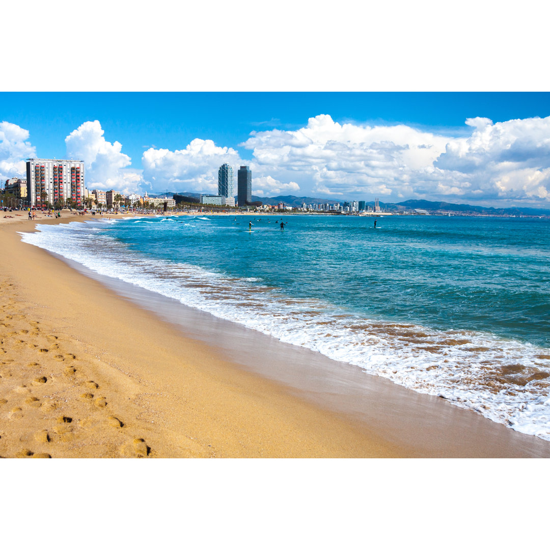 Strand in Barcelona von Gfed - Leinwandbild