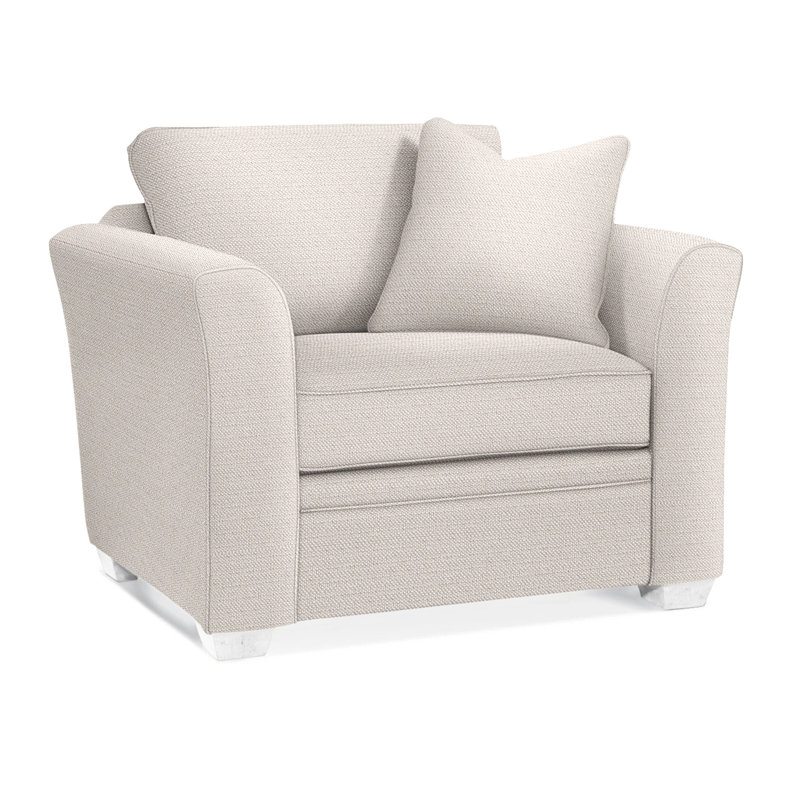 Bridgeport Upholstered Armchair, White Textured Performance; 0865-91, Frost White