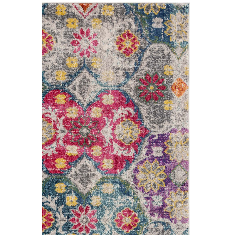 Moloney Performance Floral Rug, Square 6'7"