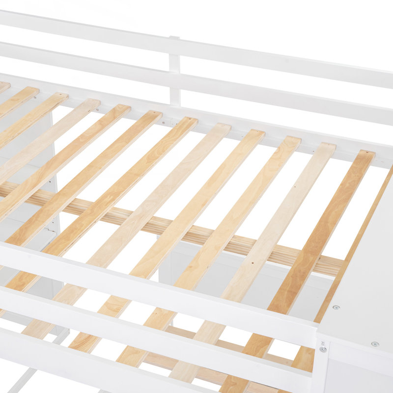 Lit mezzanine double avec lit simple autoportant