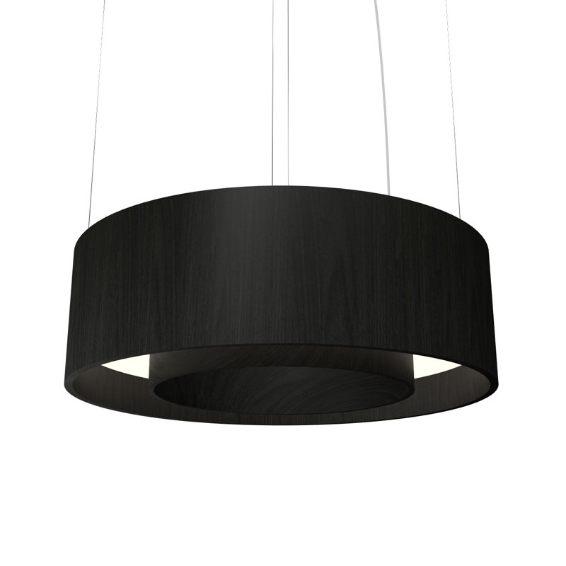 Cilíndrico 1 - Light LED Chandelier, Charcoal, 10.17" H x 31.5" W x 31.5" D