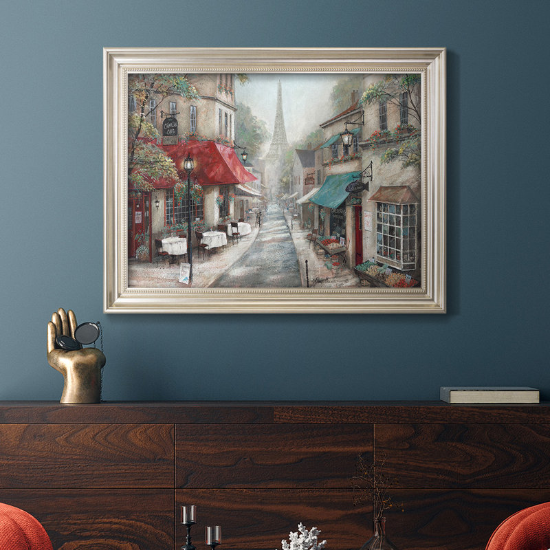 «Eiffel View From Charlie's Café», reproduction sur toile encadrée, H 23 po x l 32 po x P 2,5 po