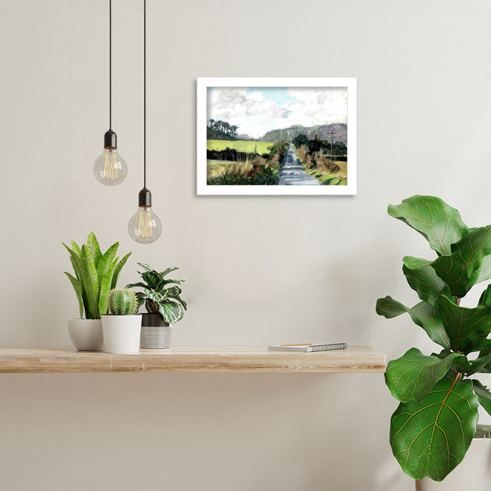 Ripple Lane by Metcalfe Clive, White, 10" H x 13" W x 1" D