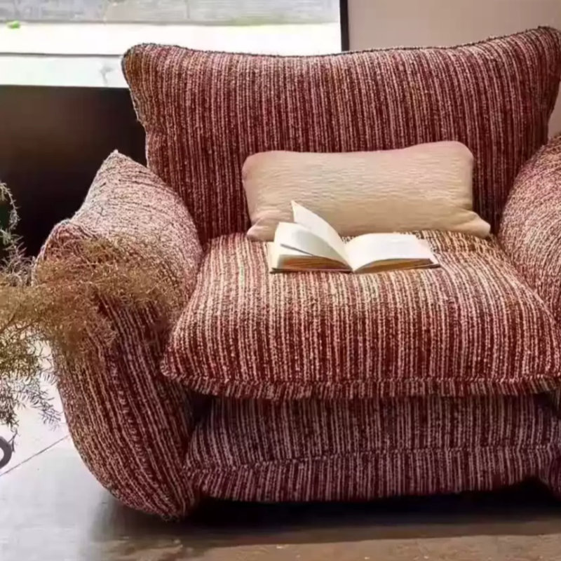 Ultra-minimalist Single Sofa, Red