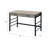 Light Weathered Oak & Black Finish Writing Desk W/USB