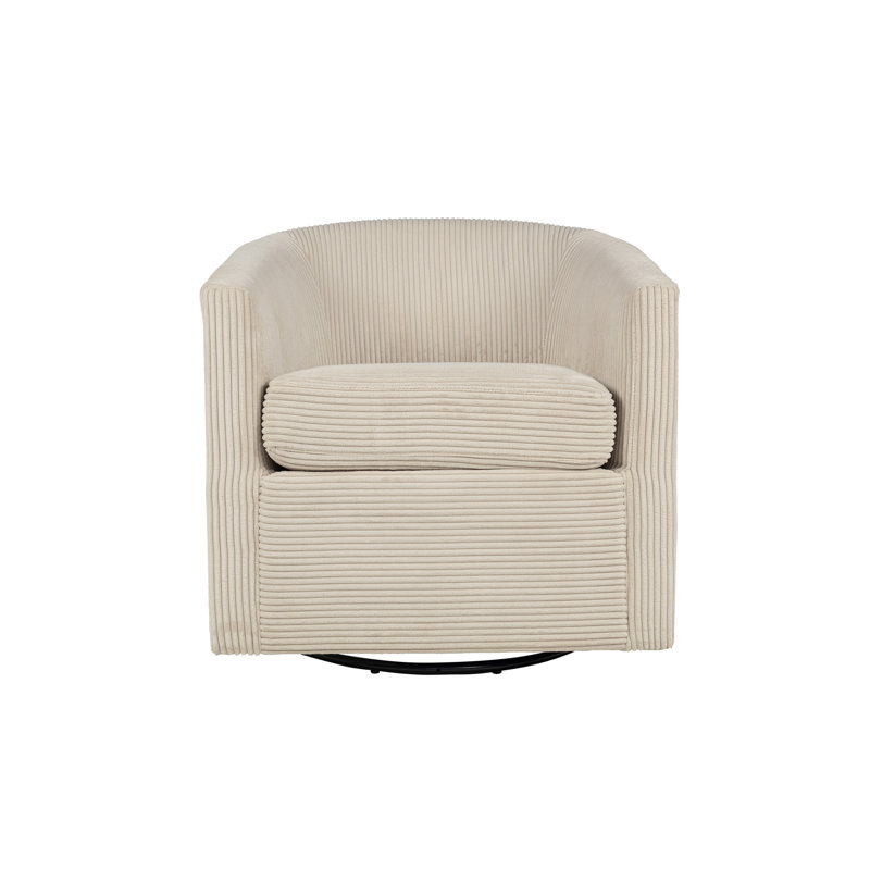 Chaise en velours côtelé beige 1 pièce, Beige